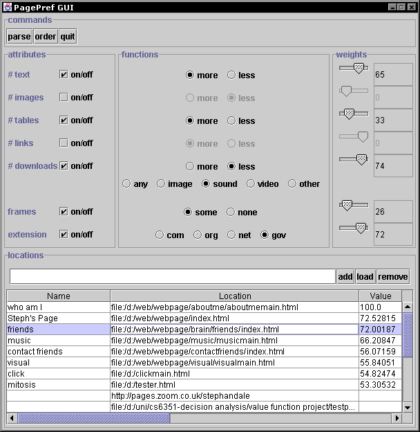 Screenshot of PagePrefGUI